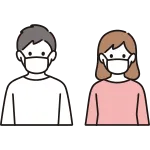 Men And Women Wearing Masks SVG Icon